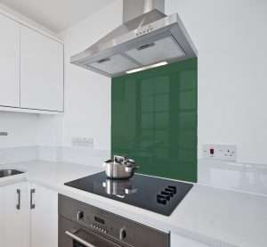 Dark Green Glass Splashback