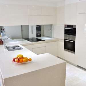 mirror splashback kitchen