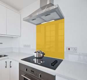 Mustard Glass Splashback